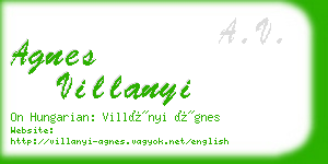 agnes villanyi business card